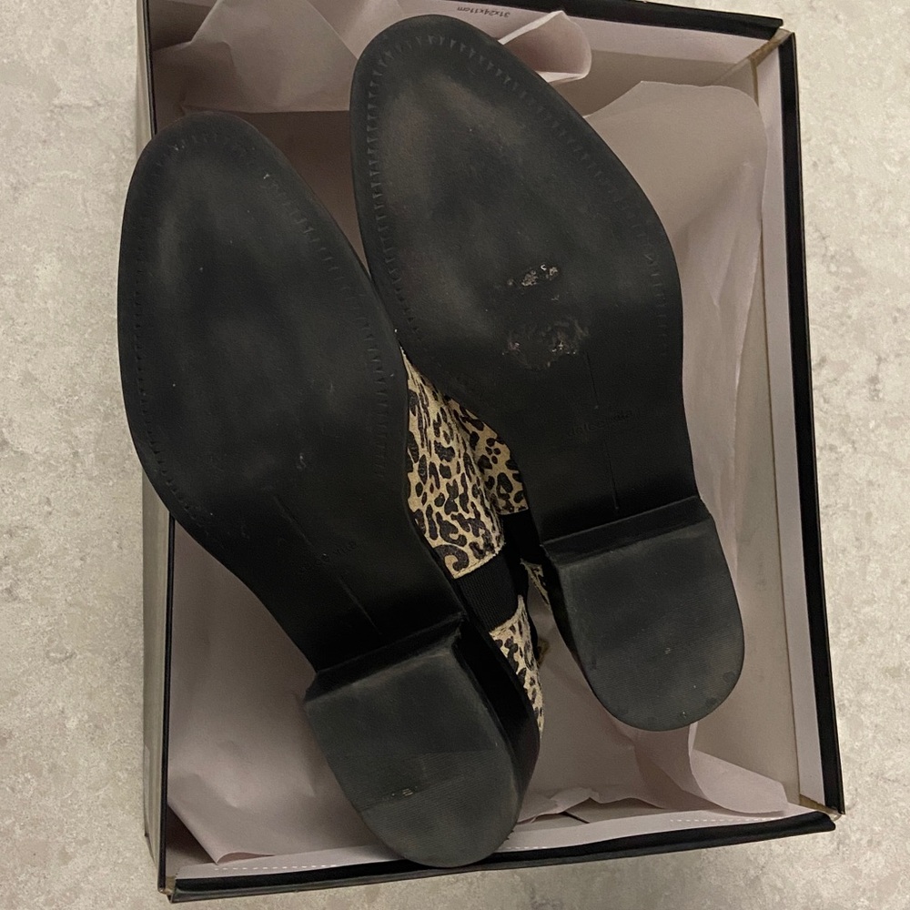Sale! Dolce Vita Tan Leopard Suede Ankle Booties, size 7 - Picture 11 of 11